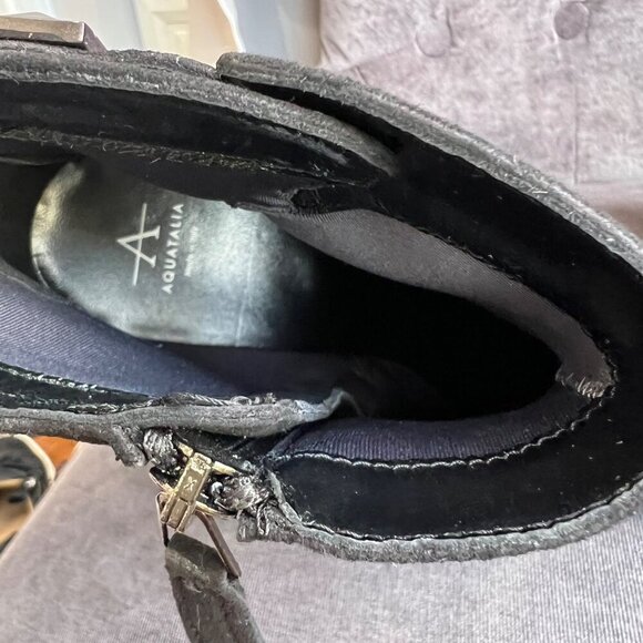 Aquatalia Daniella Black Suede Ankle Boots – Size 9 - Picture 9 of 11